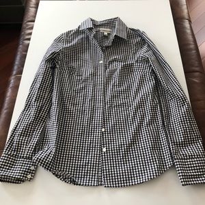 J Crew Women’s Stretch Perfect Gingham Shirt